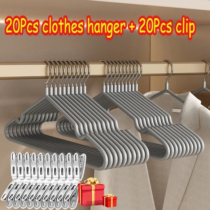 Heavy-Duty Non-Slip Metal Clothes Hangers for Closet Organization