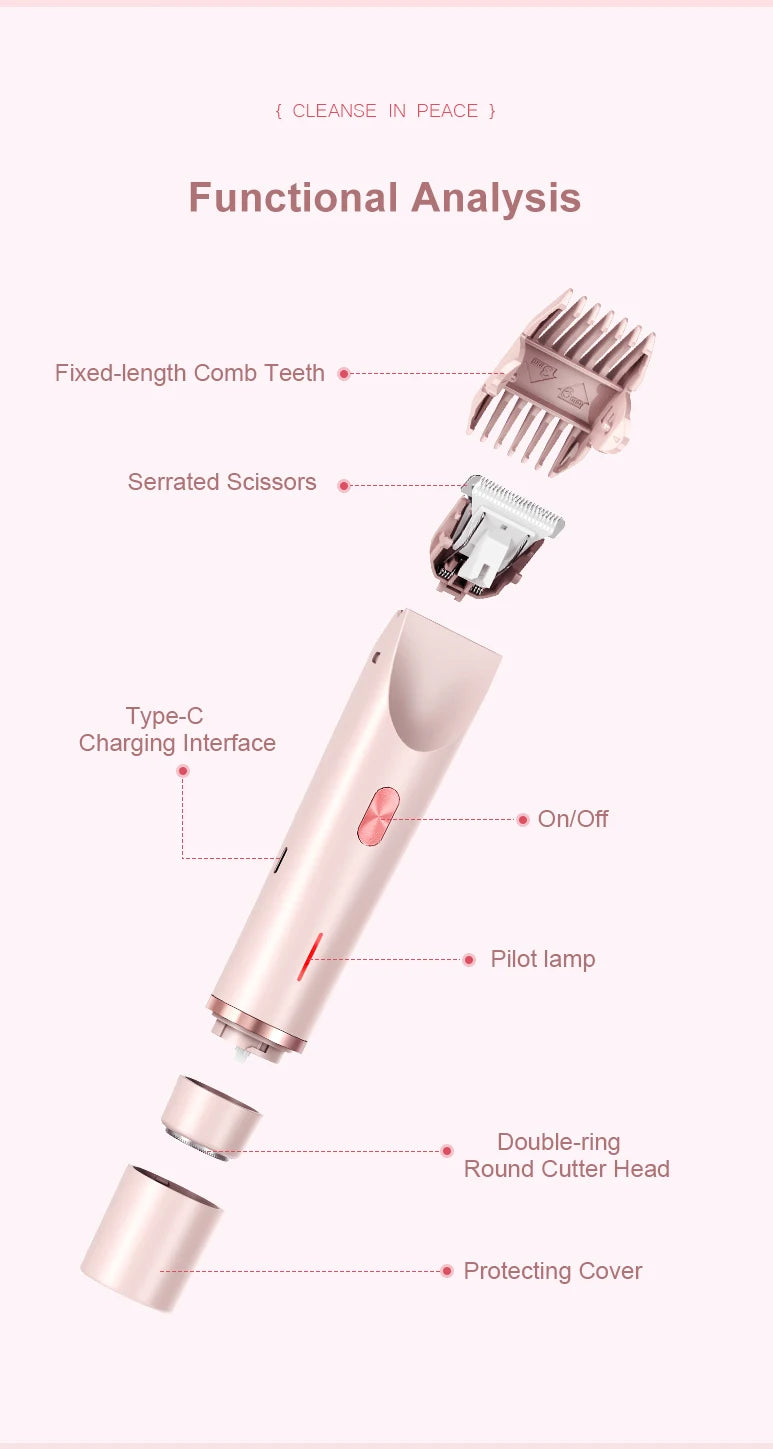 2-in-1 Waterproof Electric Shaver for Face and Body