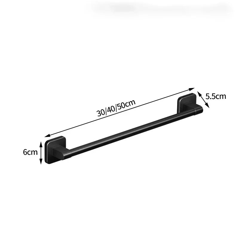 Wall Mounted Adhesive Towel Rack for Bathroom and Kitchen