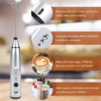 Rechargeable Electric Handheld Milk Frother and Whisk