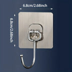Heavy-Duty Adhesive Wall Hooks for Kitchen and Bathroom