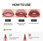 2-in-1 Waterproof Matte Lip Liner and Lipstick Crayon