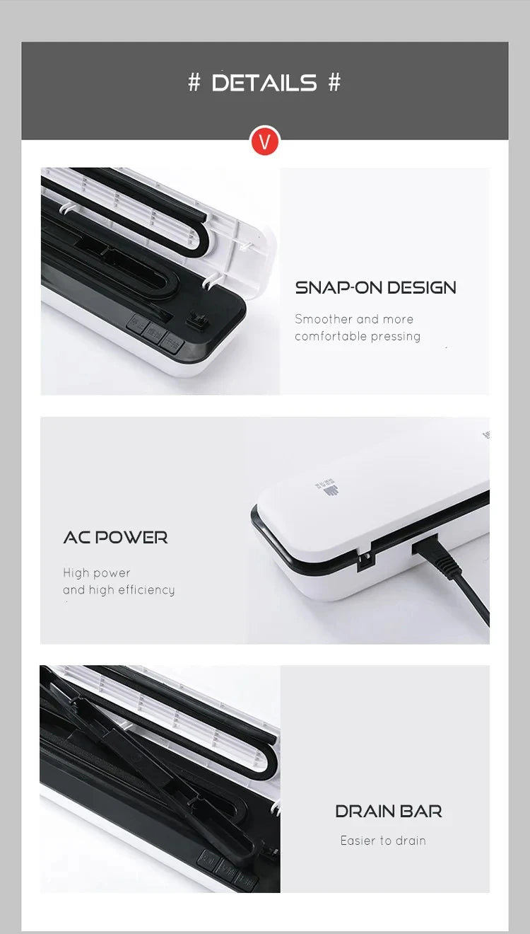 Compact Vacuum Food Sealer for Kitchen Freshness - 15