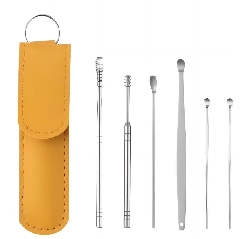 Stainless Steel Ear Wax Removal Tool Kit with Travel Case