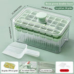 One-Press Easy Release Ice Cube Tray with Storage Box