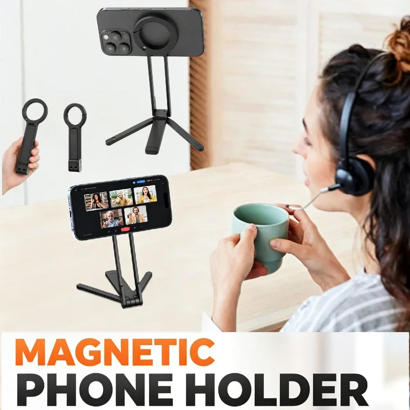 Magnetic Foldable Phone Tripod for Photography and Live Streaming - 1
