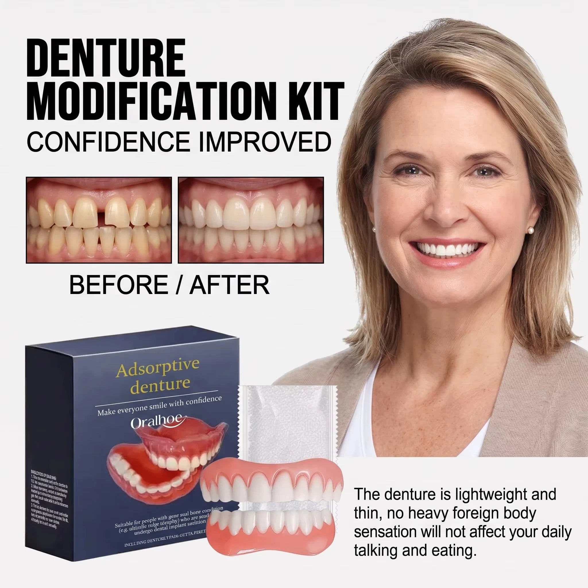 Comfort Fit Silicone Dentures for Natural Smile - 2