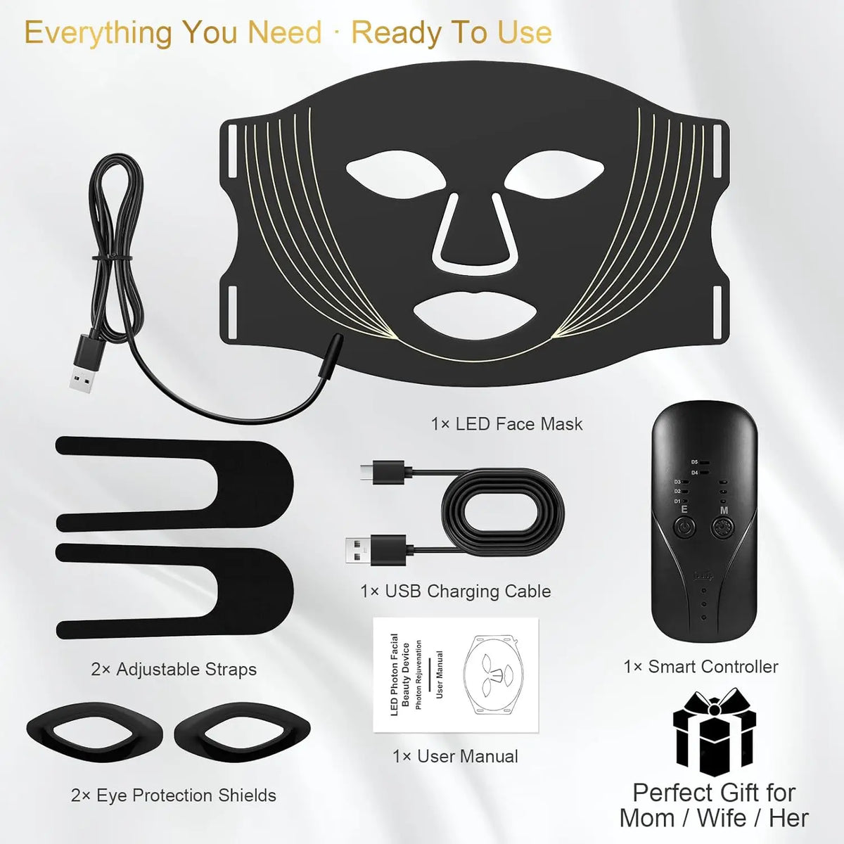 7-Color LED Light Therapy Facial Mask for Skin Rejuvenation