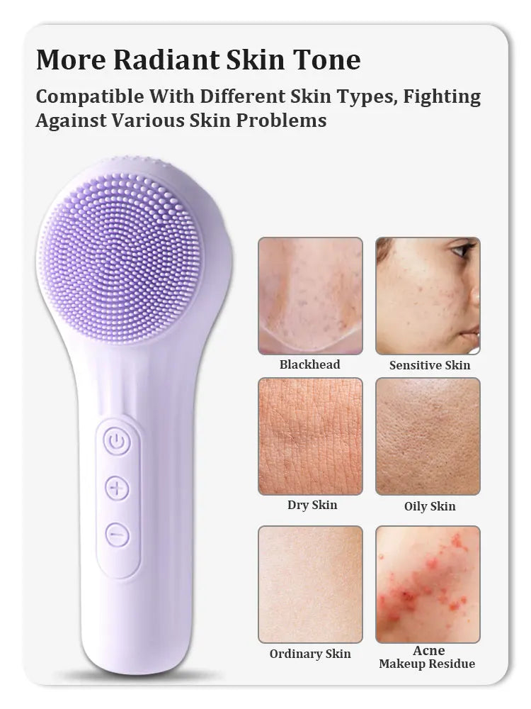 Electric Sonic Facial Cleansing and Exfoliating Brush