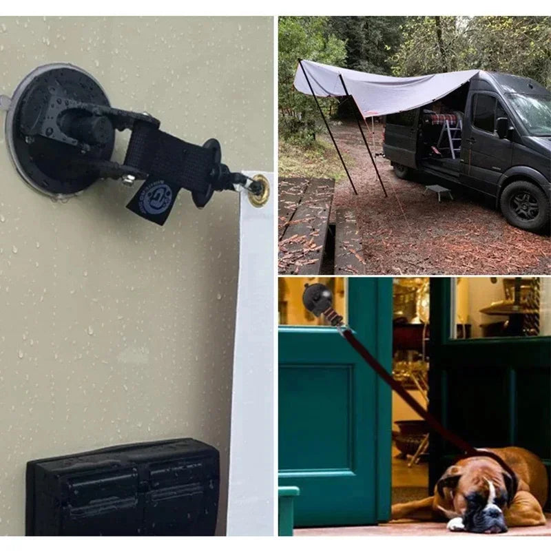 Heavy-Duty Suction Cup Anchor Hooks for Camping and Travel - 2