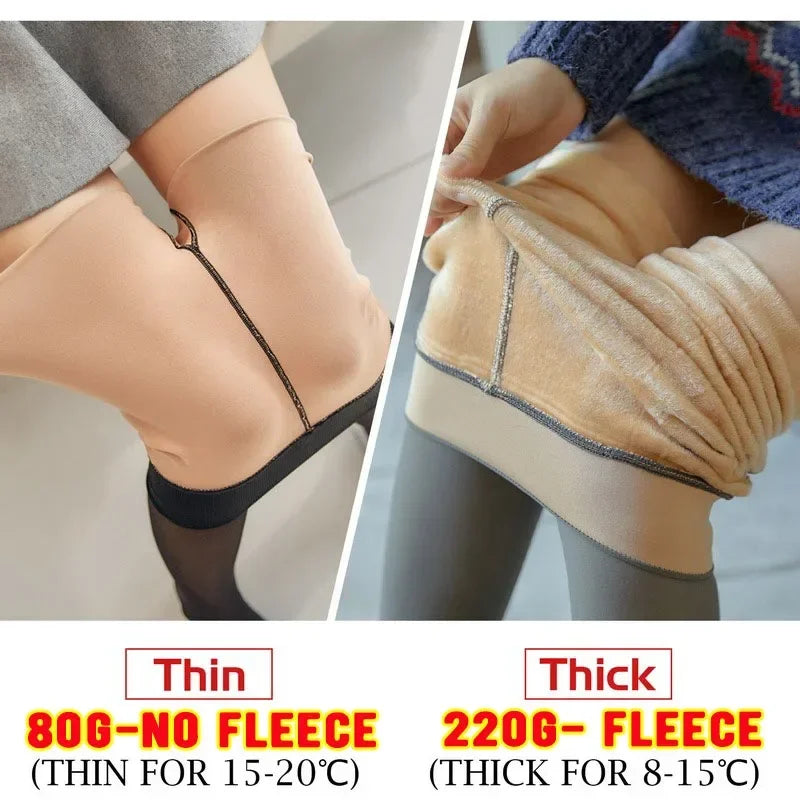 Fleece Lined Thermal Tights for Women
