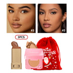 Matte Foundation Stick and Pressed Setting Powder Makeup Set