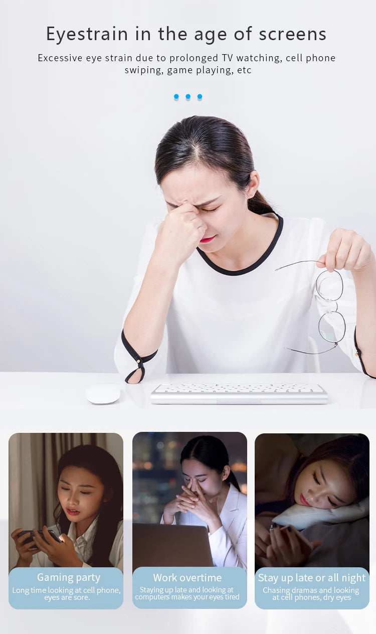 Rechargeable Eye Massager with Air Pressure and Heat