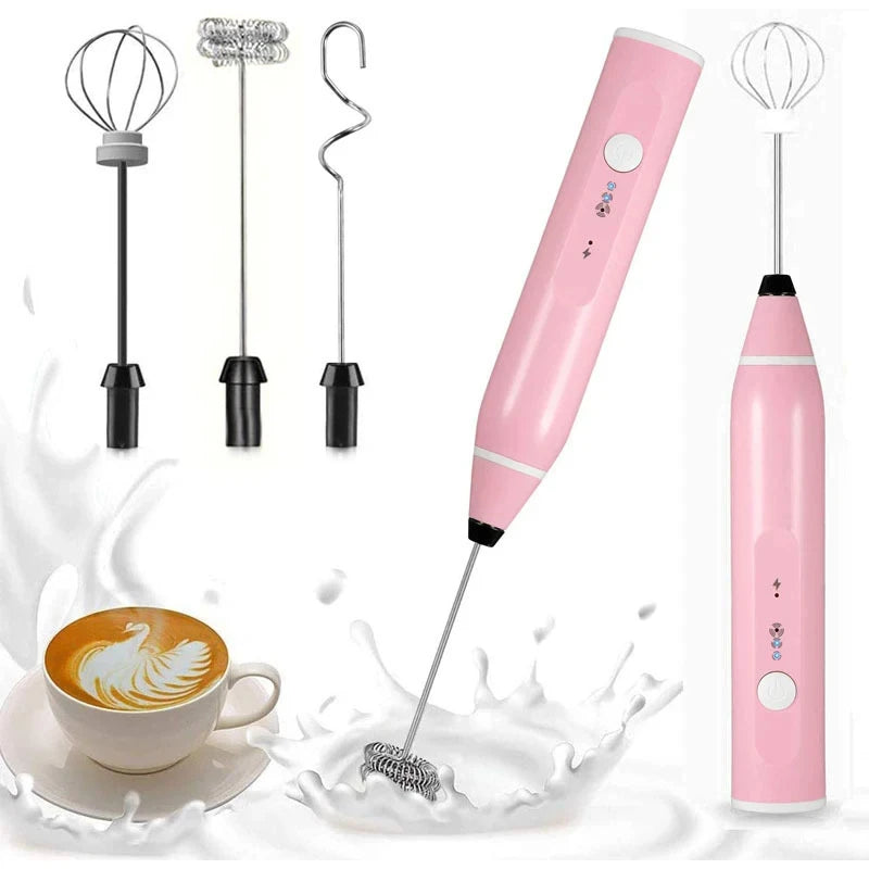Rechargeable Electric Handheld Milk Frother and Whisk