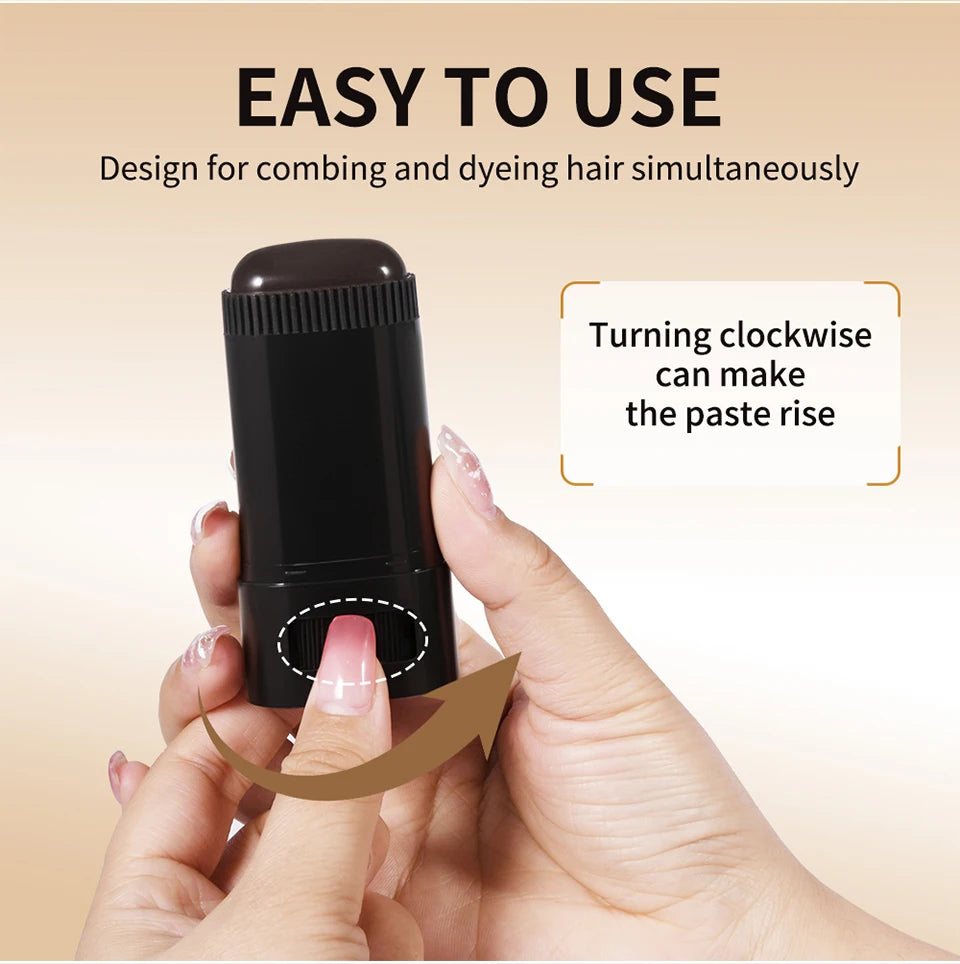 Temporary Hair Root Touch Up Stick with Built-in Comb
