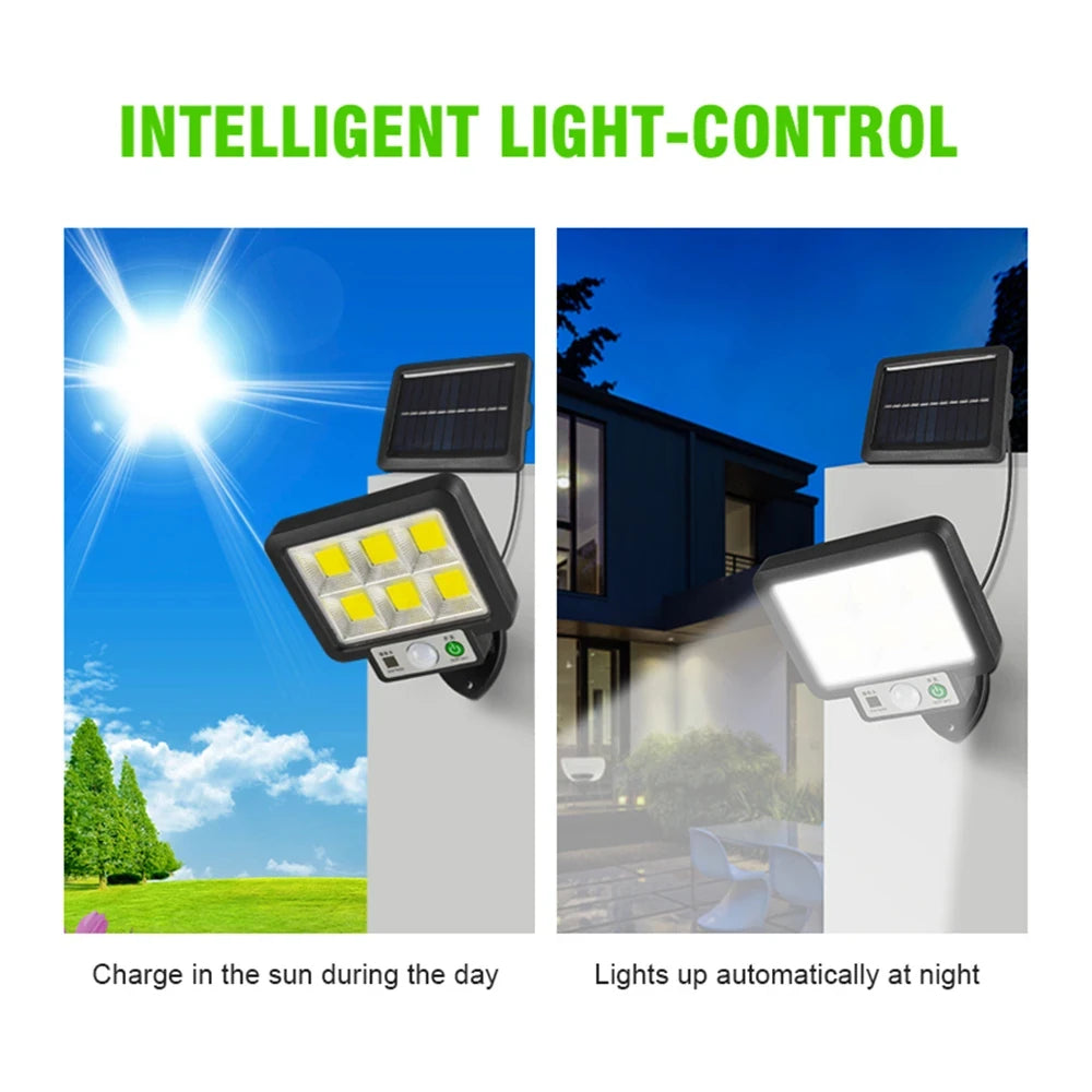 Solar Powered Outdoor Motion Sensor Security Wall Light