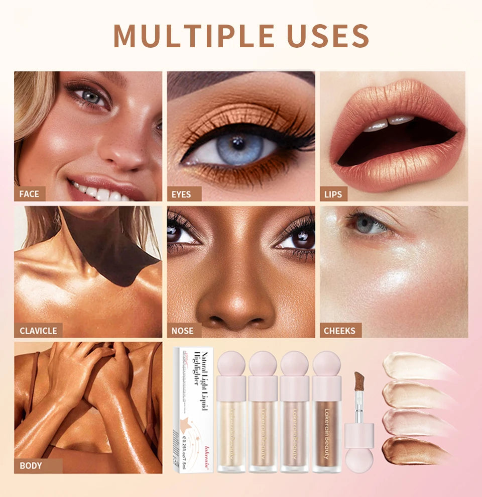Liquid Highlighter for Radiant Glow and Natural Skin Brightening - 12
