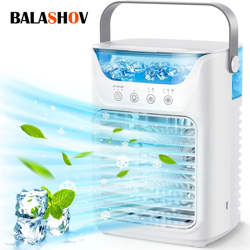 Portable Desktop Air Cooler with Humidifier Spray