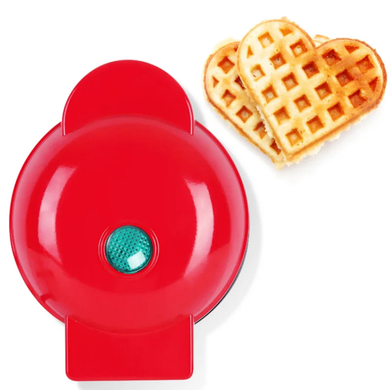 Mini Heart-Shaped Electric Waffle Maker for Breakfast - 4