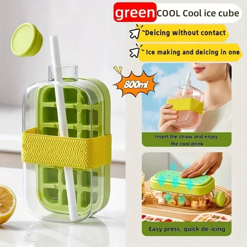 Portable Ice Cube Maker and Storage Bottle