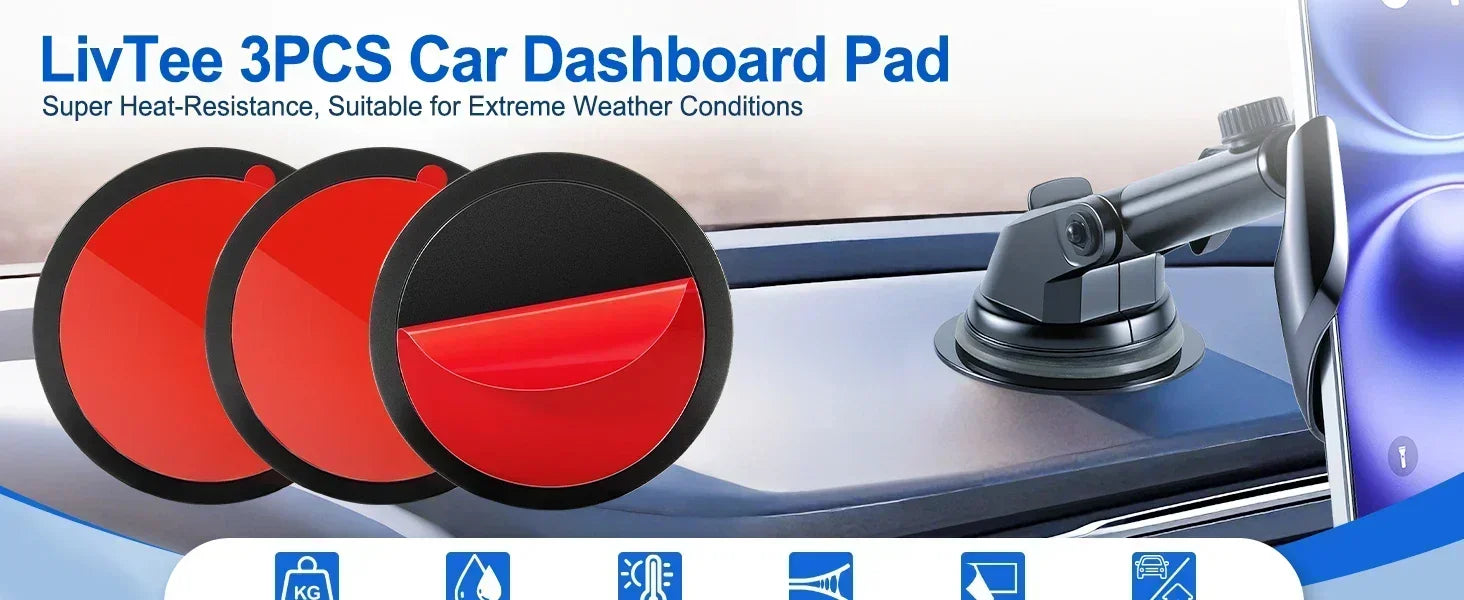 Adhesive Dashboard Mounting Disks for Car Suction Cup Holders - 7