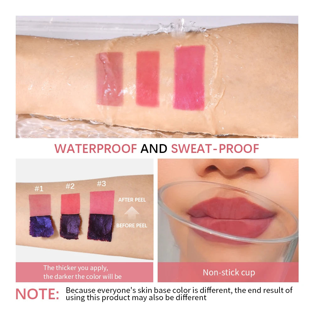 Waterproof Peel Off Lip Stain Set