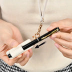 Portable Leather Lanyard Pen Holder for Office and School