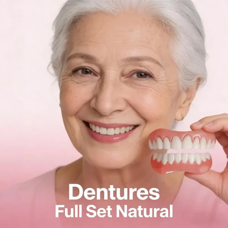 Temporary Realistic Denture Set for Instant Smile Transformation
