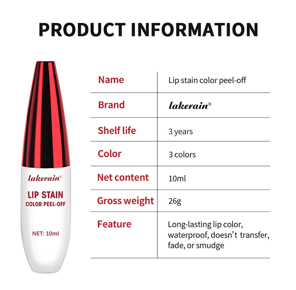 Waterproof Peel-Off Matte Lip Stain