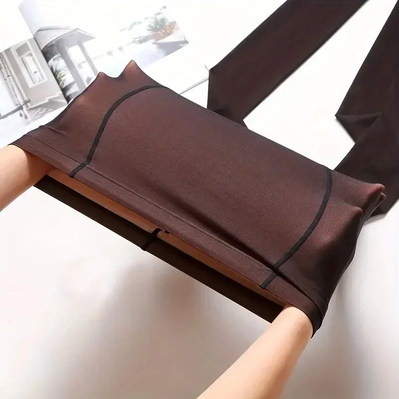 Translucent Fake Skin Thermal Tights for Women