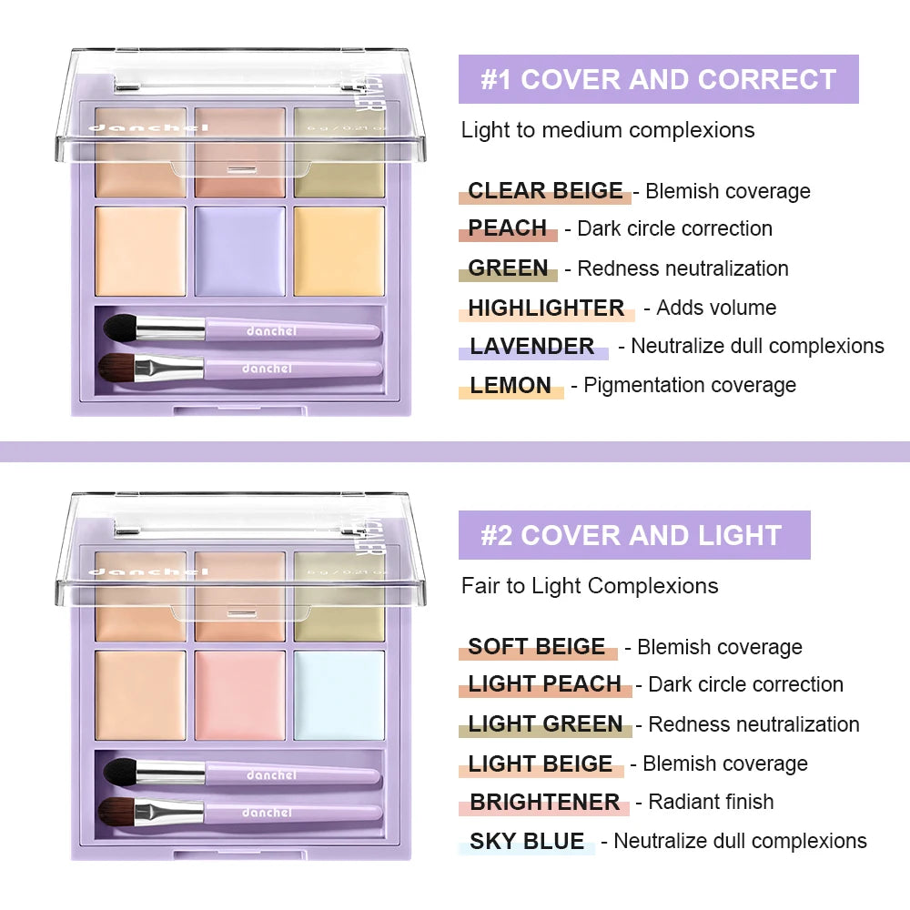 Multi-Shade Face Concealer and Color Correction Palette