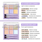Multi-Shade Face Concealer and Color Correction Palette
