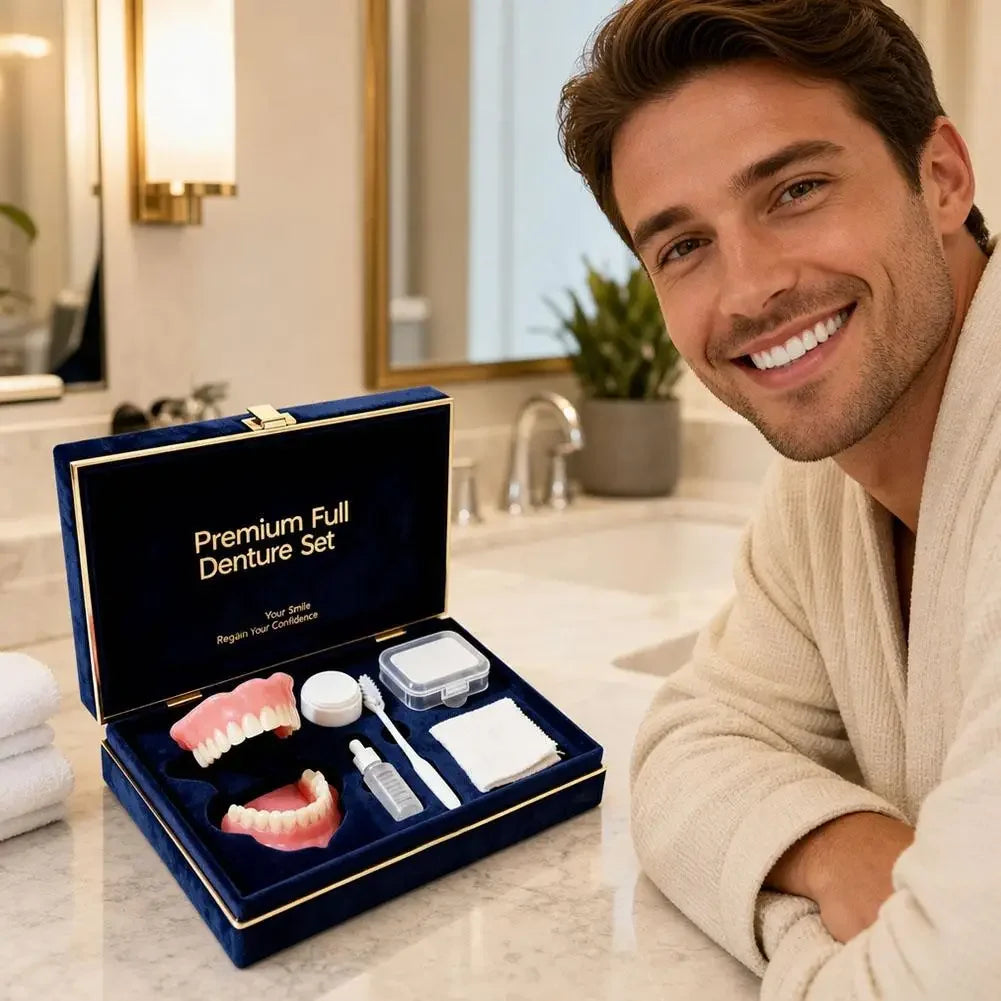 Temporary Comfort Fit Full Denture Set for Instant Smile