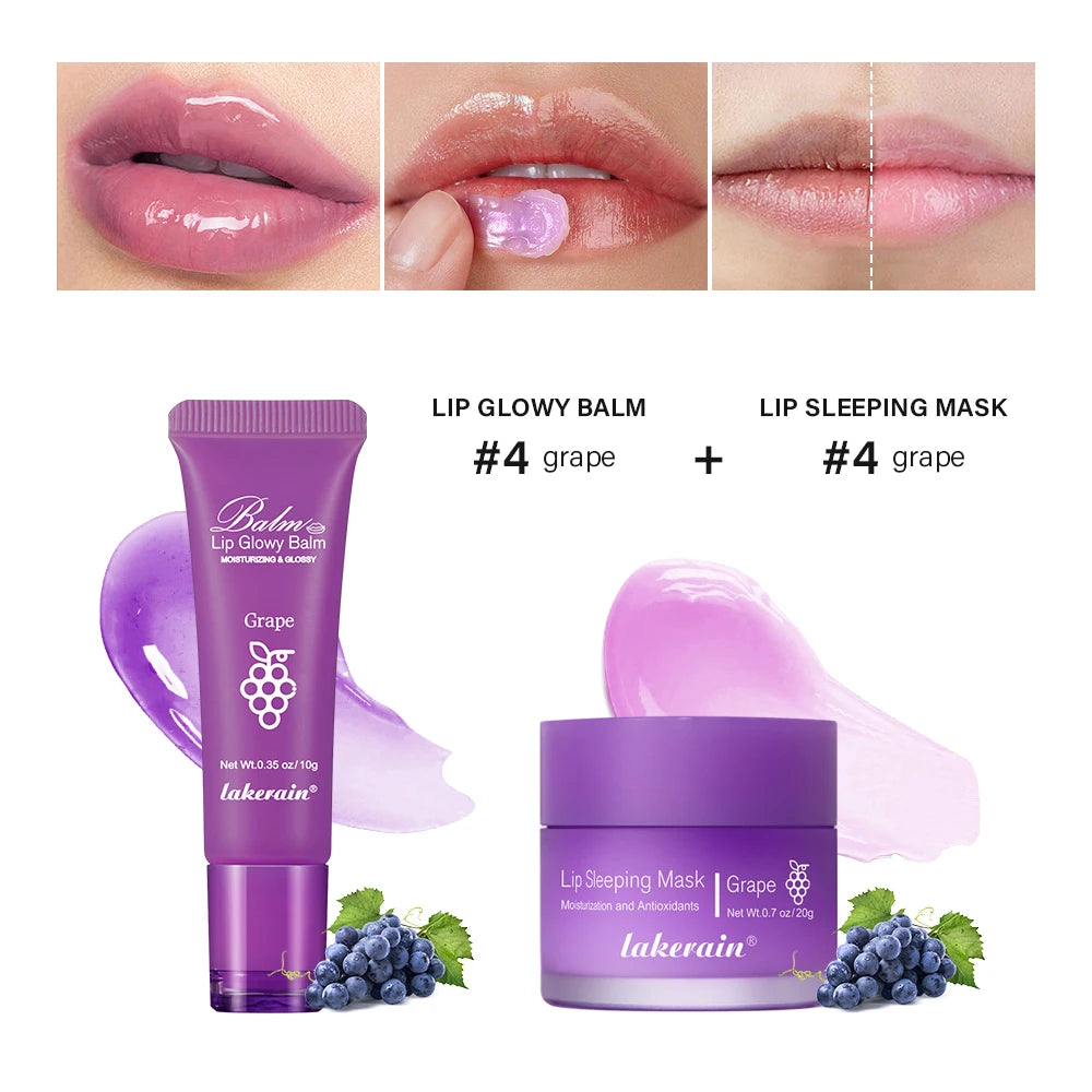 Moisturizing Lip Balm and Sleeping Mask Care Set