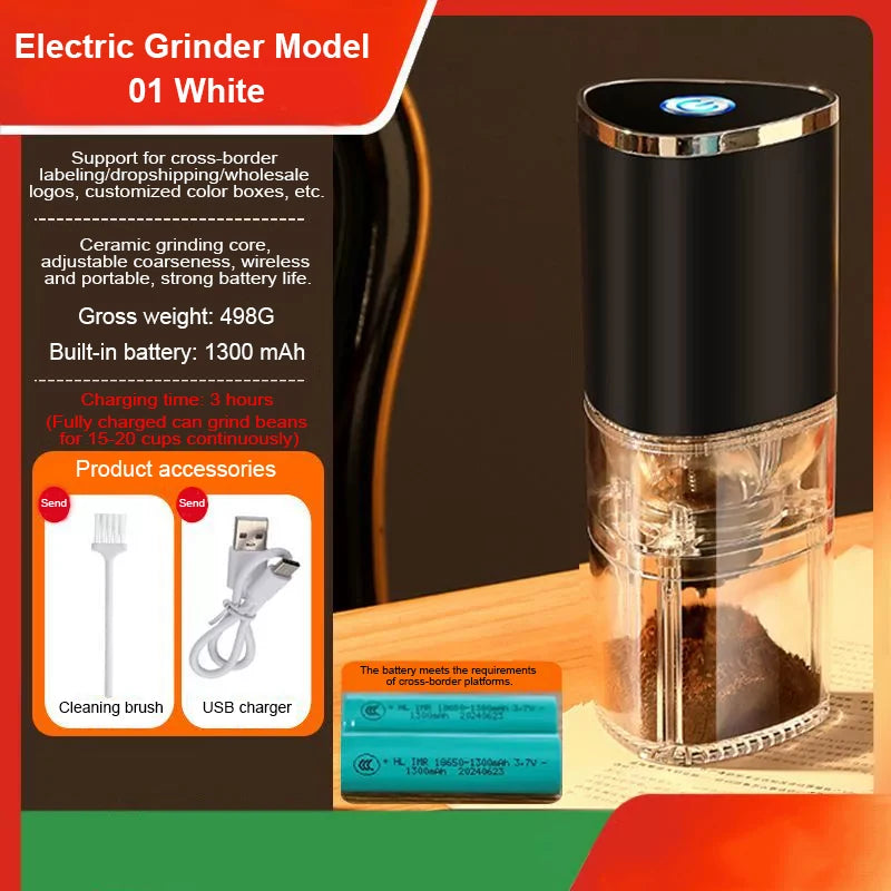 Portable Electric Coffee Grinder for Fresh Beans