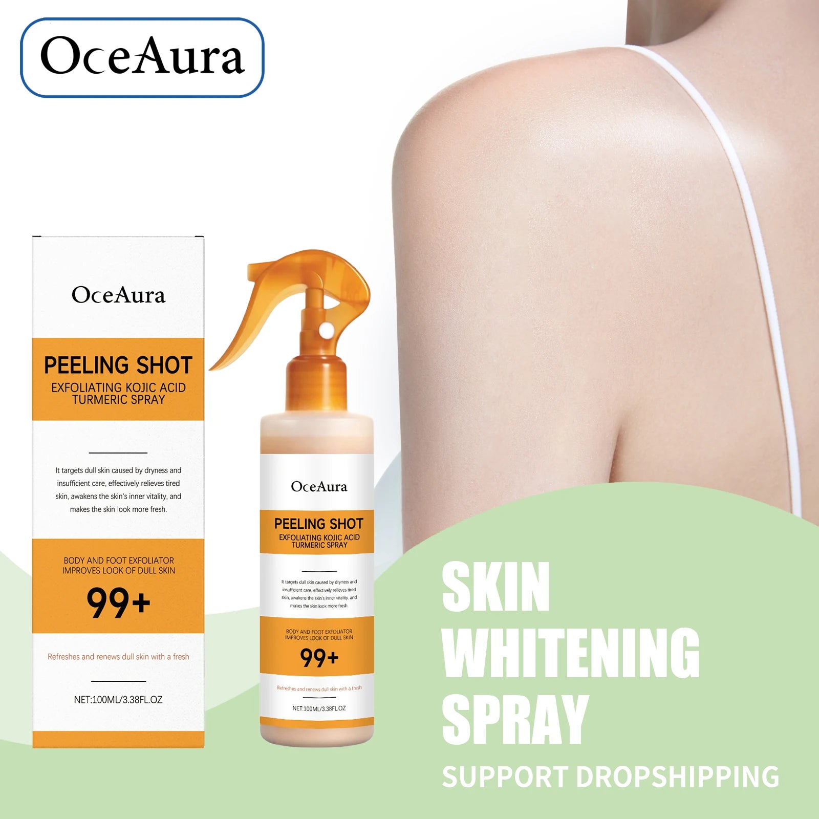 Exfoliating Brightening Skin Peeling Spray for Body and Feet - 2