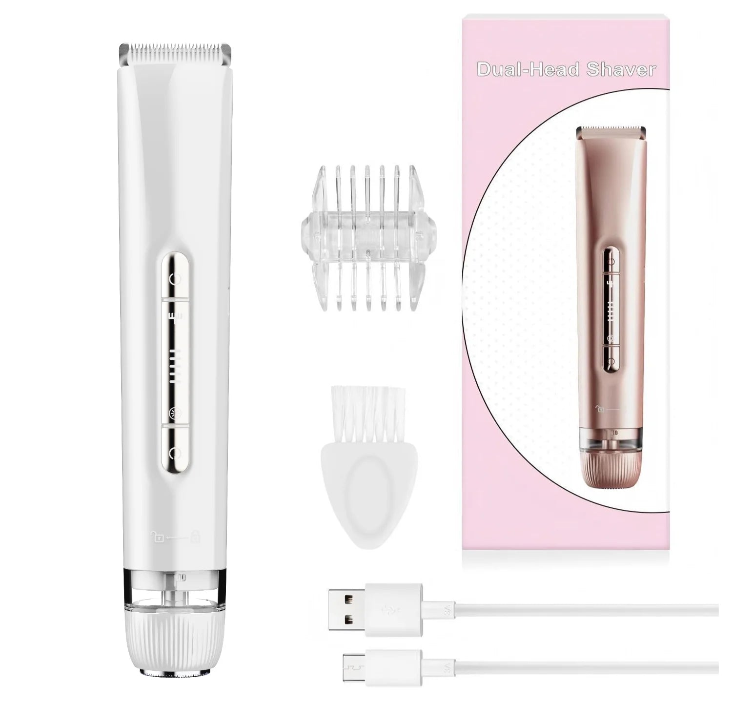 2-in-1 Waterproof Electric Bikini and Body Hair Trimmer for Women - 15