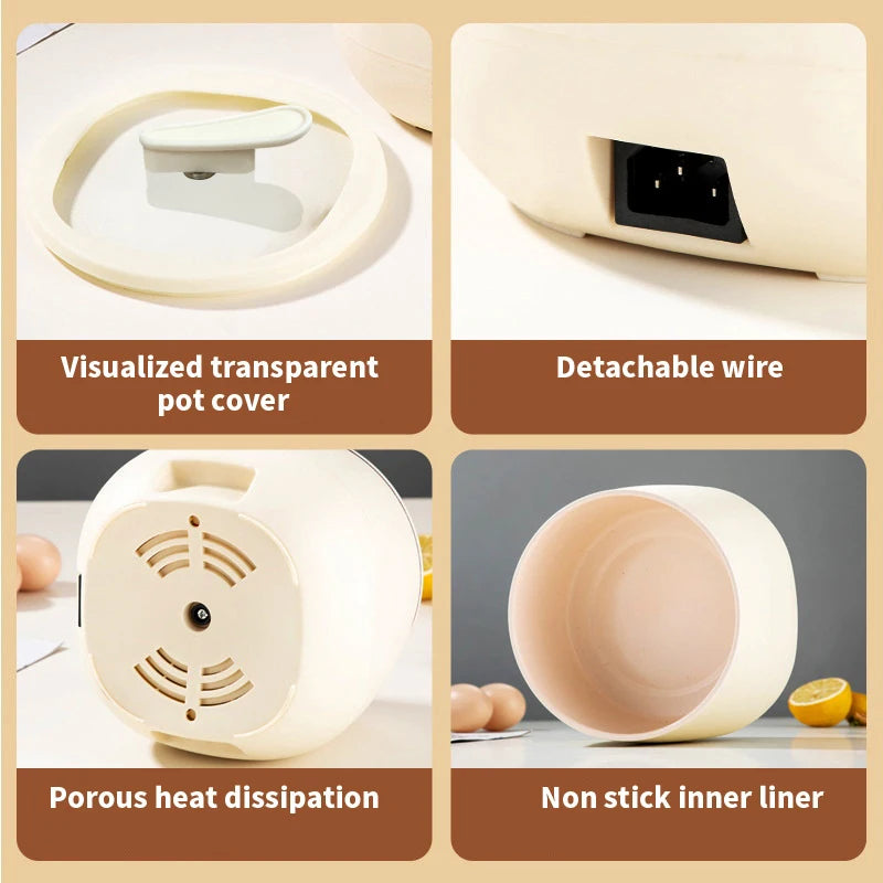 Portable 1.8L Smart Mini Rice Cooker for Small Kitchens and Dorms - 4
