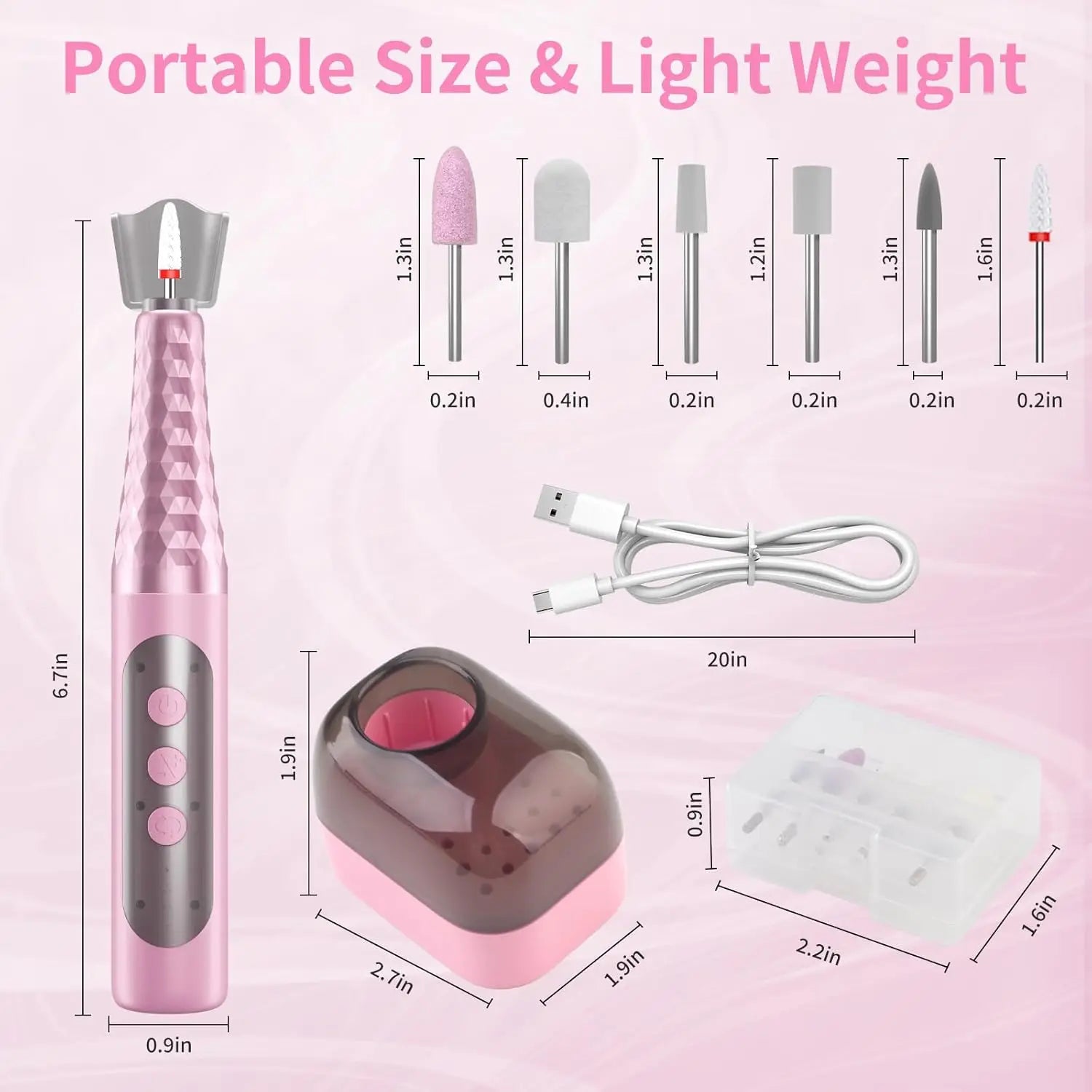 Cordless Electric Nail File and Manicure Drill Kit - 2