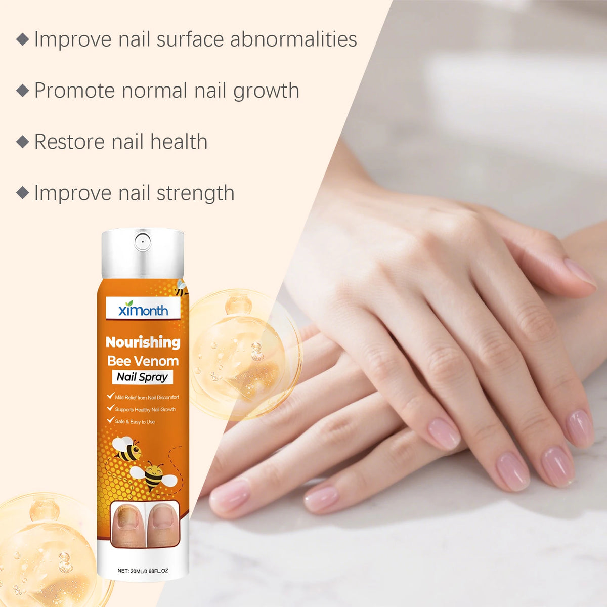 Bee Venom Nourishing Spray for Weak and Damaged Nails
