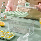 One-Press Easy Release Ice Cube Tray with Storage Box