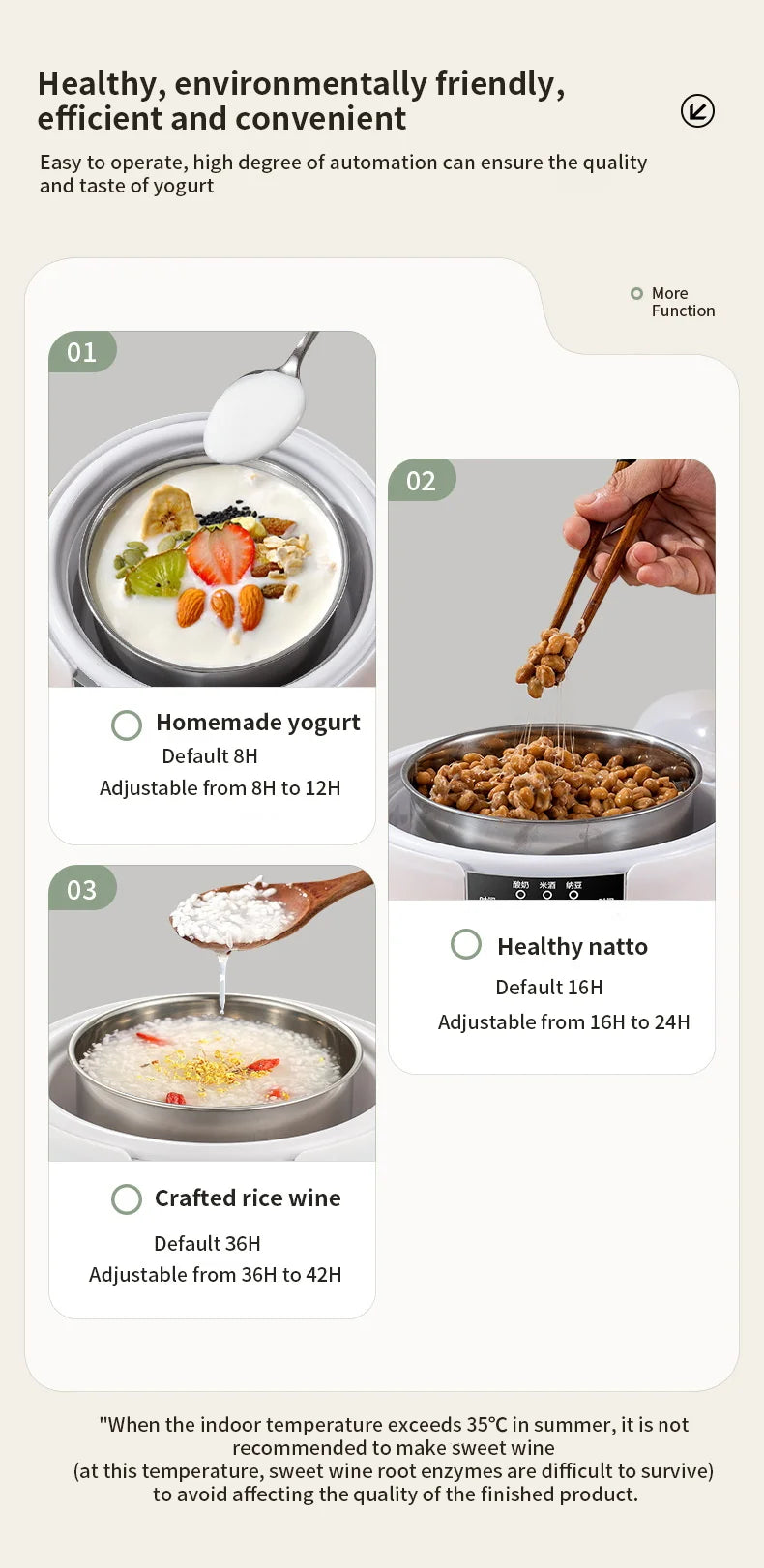 Automatic Electric Yogurt and Fermentation Maker