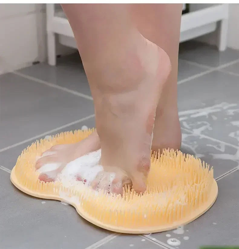 Non-Slip Silicone Shower Foot Scrubber and Massage Mat - 12