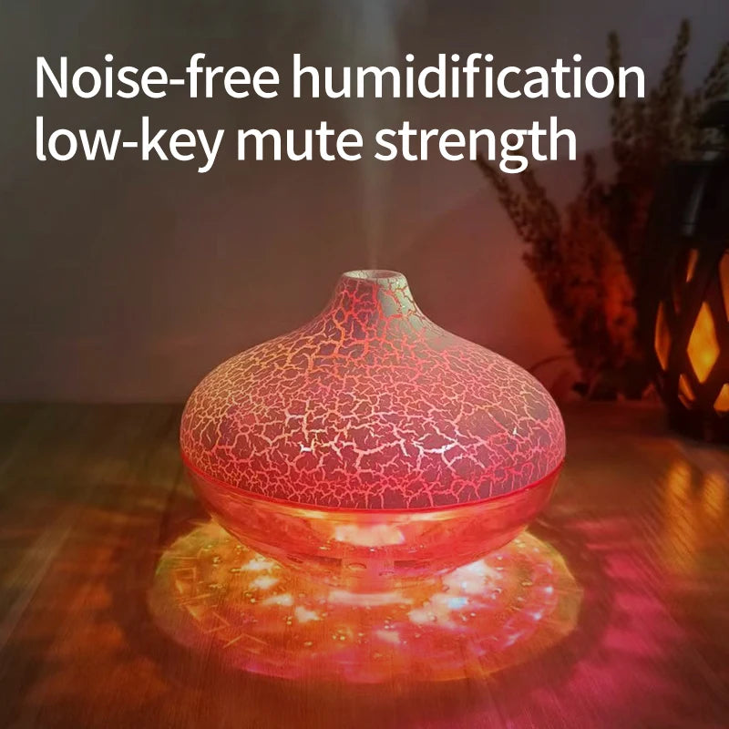 Crystal Crack LED Desktop Humidifier for Home and Bedroom