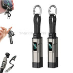 4-in-1 Fast Charging Keychain Cable with Digital Display