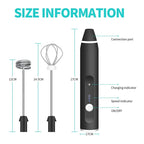 Rechargeable Electric Handheld Milk Frother and Whisk