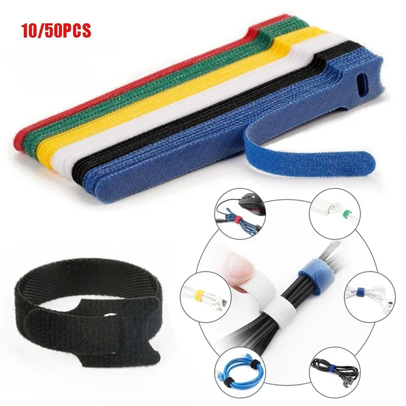 Reusable Nylon Cable Organizer Ties for Cord Management