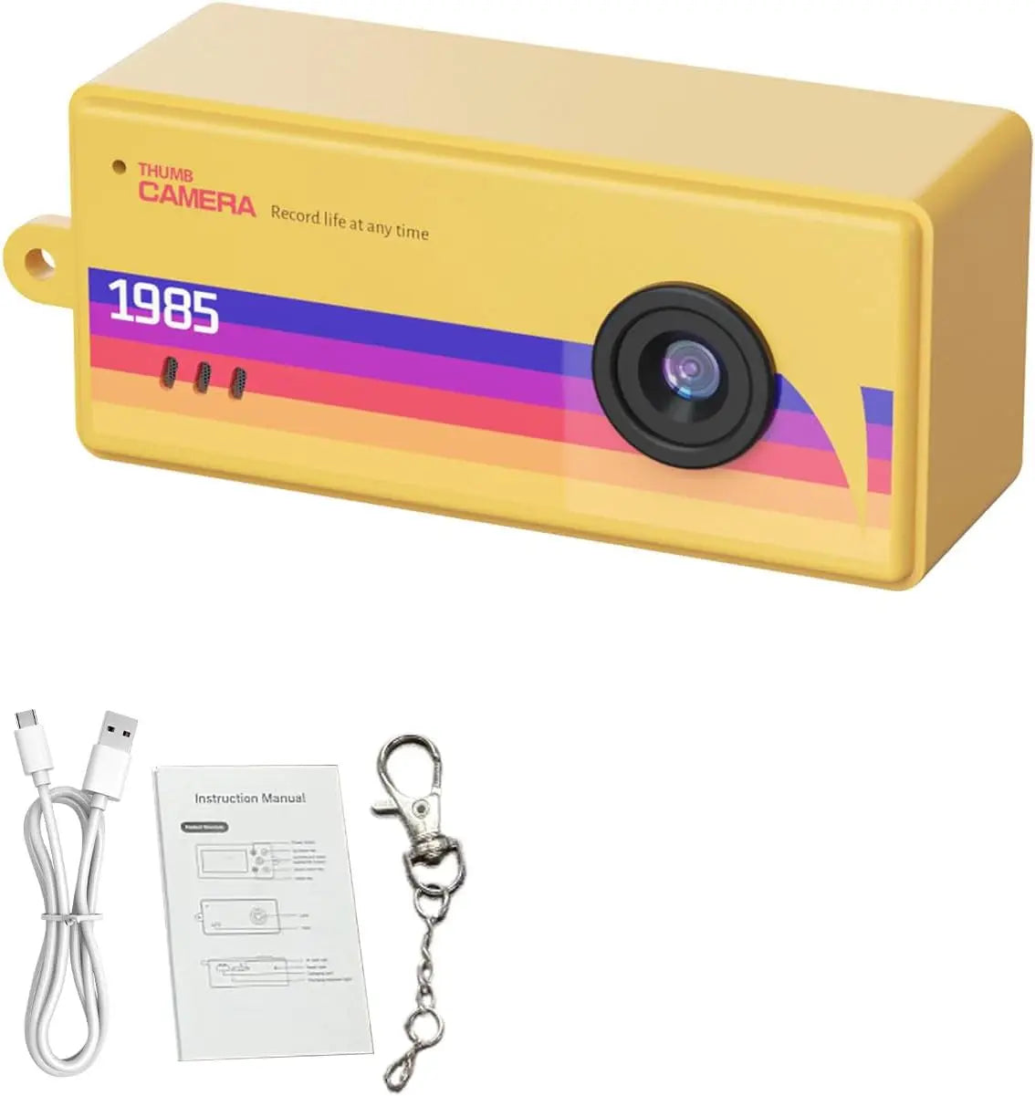 Mini Retro Keychain Digital Camera with LCD Screen - 10