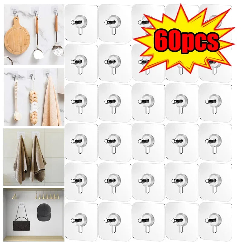 Heavy Duty Adhesive Wall Hooks for Organizing - 1