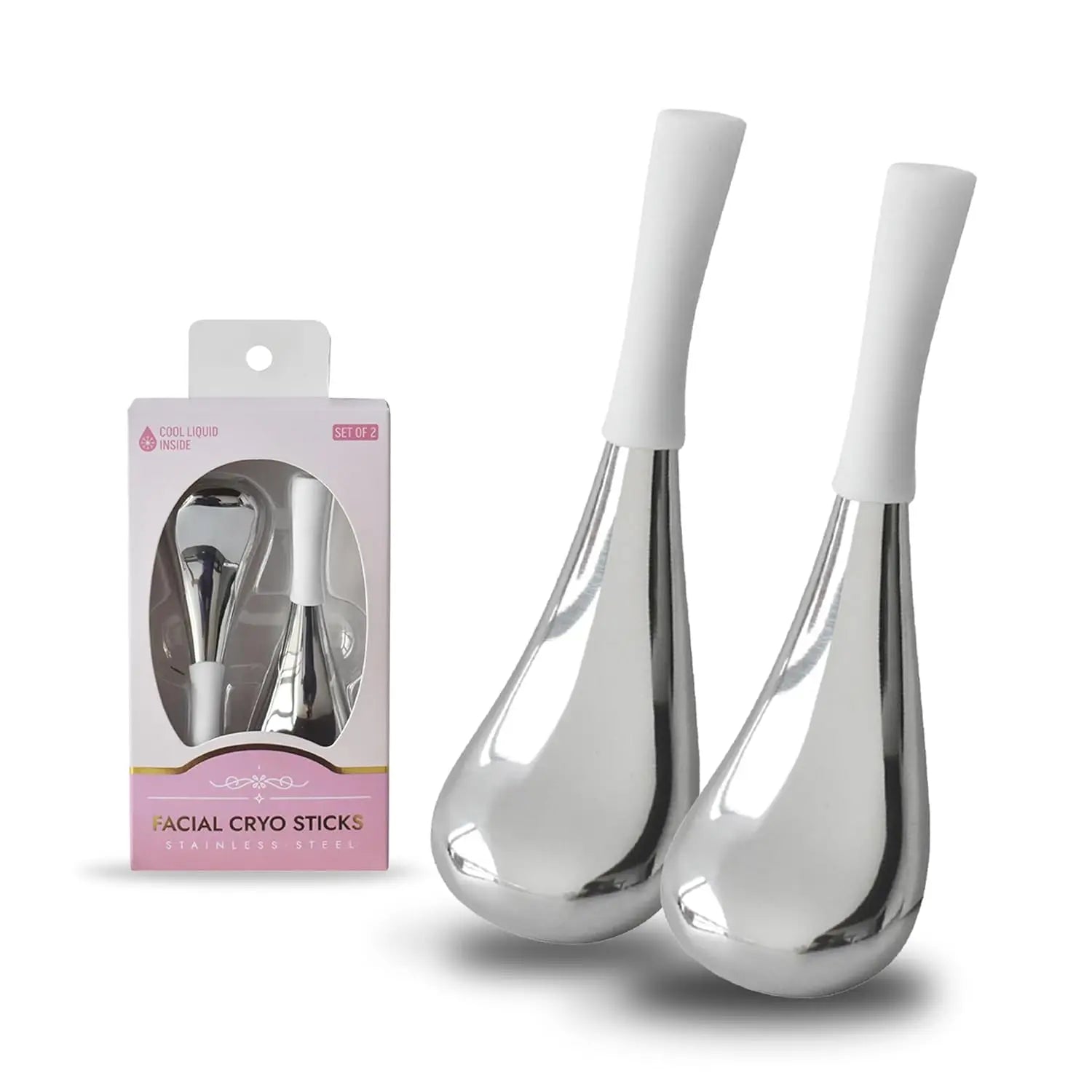 Stainless Steel Facial Cryo Sticks for Skin Cooling and Puffiness - 1